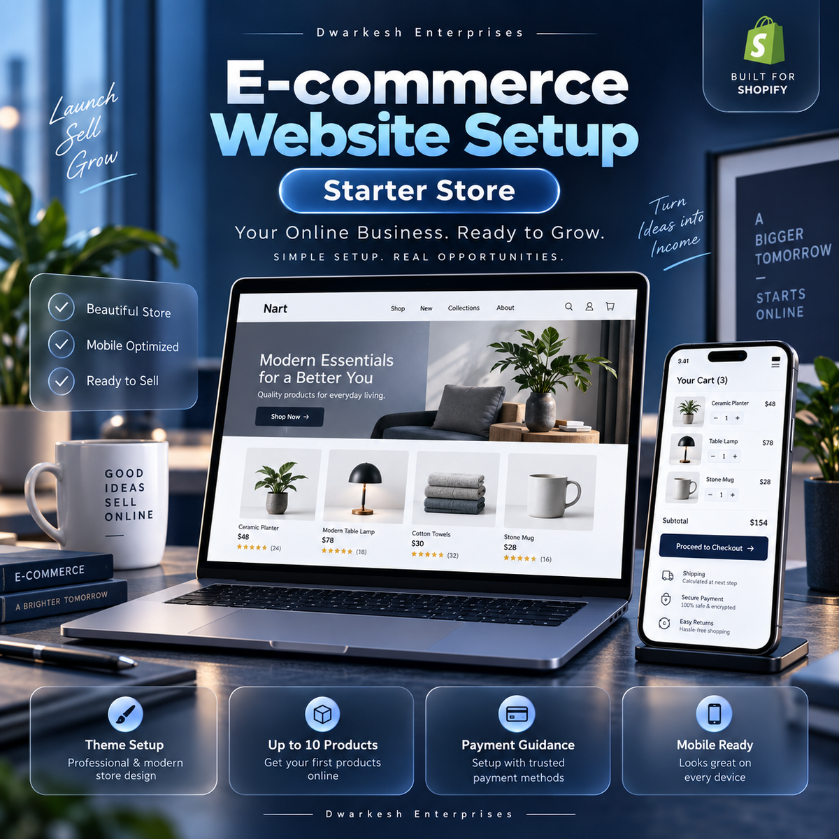 Dwarkesh Enterprises E-commerce Website Setup Starter Store showcase